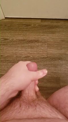 Chubby Guy Cums Hard, Hits Door Twice in POV Scene