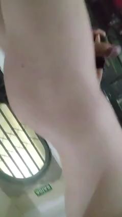 Femboy Exposes Himself in Backroom