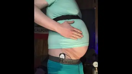 Gay Guy Uses Bulb Pump for Belly Inflation