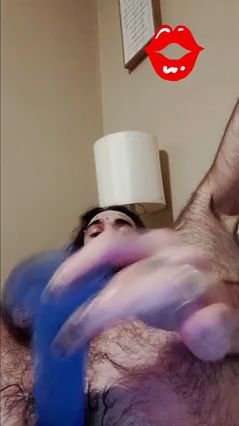 Guy Plays with Dildo in Solo Action