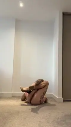 Hairy Muscle Man in Lingerie Tease and Play