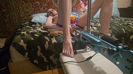 Amateur Anal Fucking with Homemade Machine
