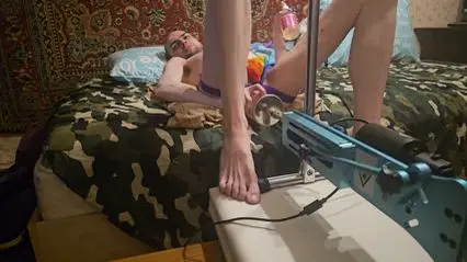 Amateur Anal Fucking with Homemade Machine