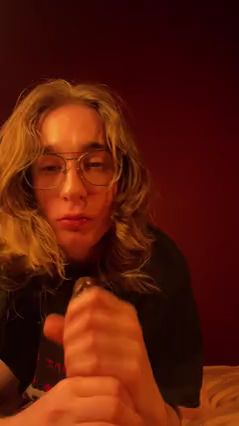Femboy Deepthroats Huge Dildo