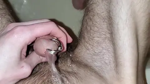 Gay Guy Pisses on Himself Pre-Shower