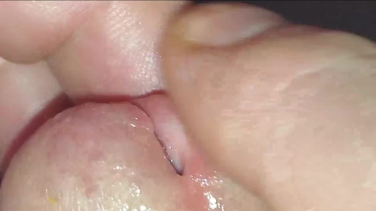 Close Up of Frenum Pierced Cock