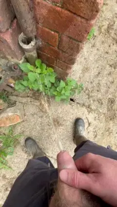 Sneaky Guy Urinates in Secret