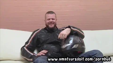 Hairy Uncut Biker Gets Fucked Rough