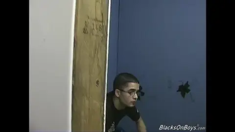 White Guy Sucks Multiple Black Cocks at Gloryhole