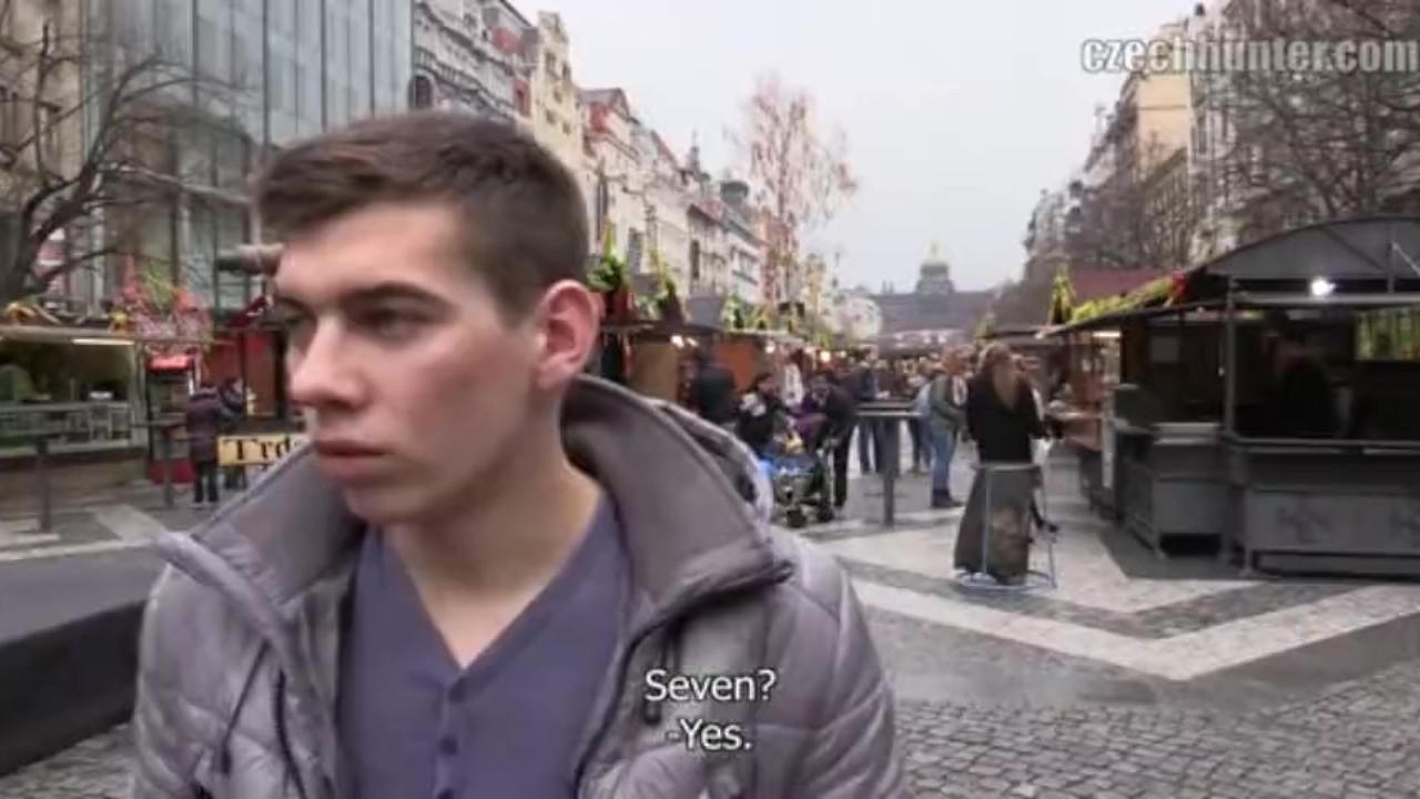 Czech Hunter Fucks Young Twink in Public