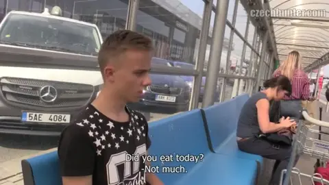 Shy Twink Sucks Big Fat Cock for Cash