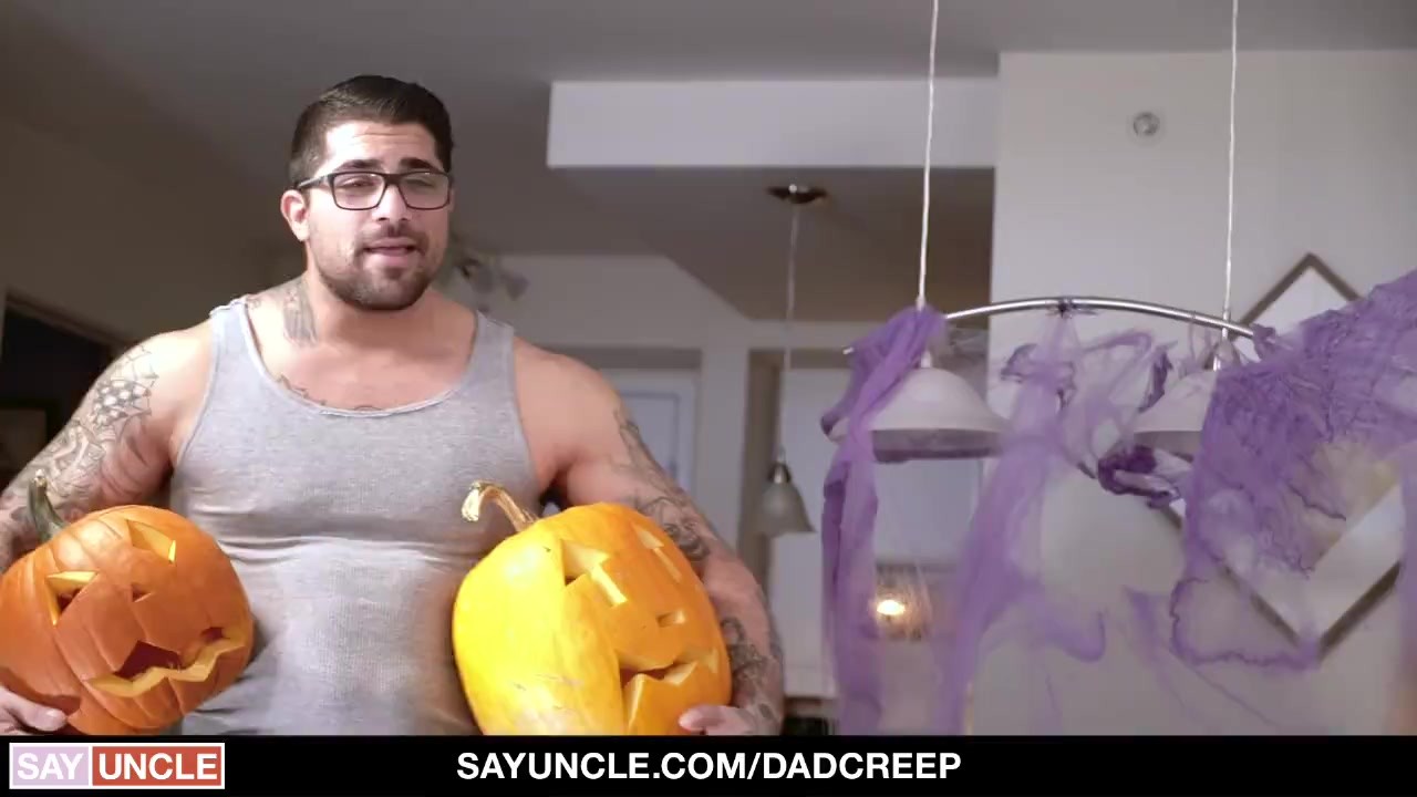 Stepdad Fucks Son on Halloween