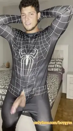 Spiderman Cums Without Touch