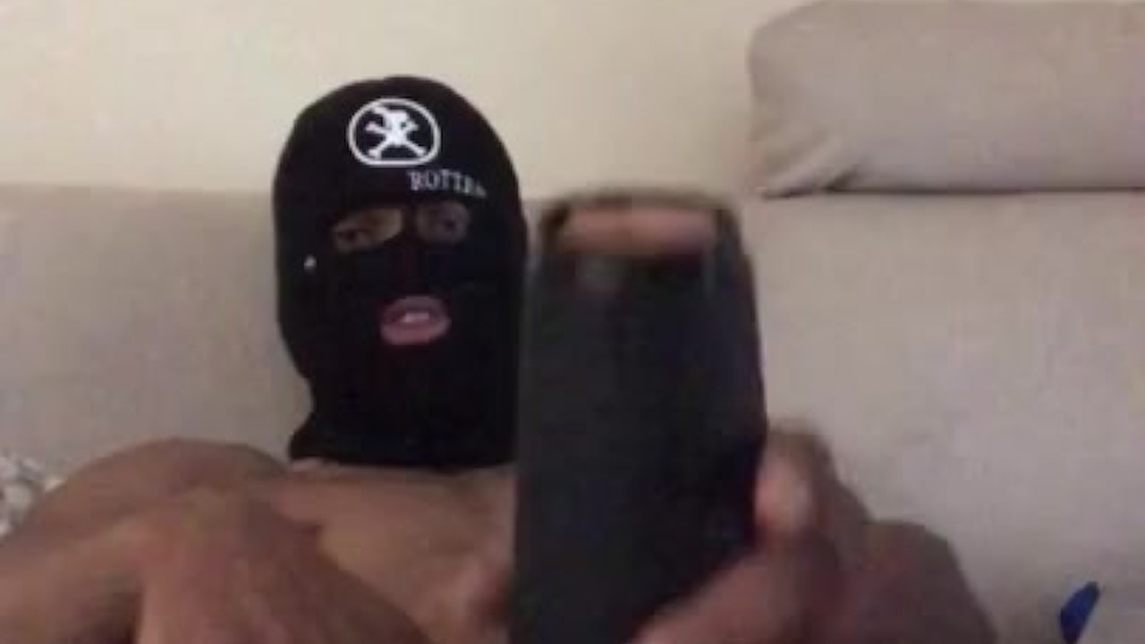 Teenager Masturbates with Big Black Cock Toy