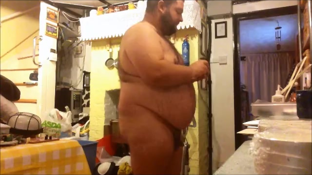 Bearded Guy Gets Naked and Shows Off