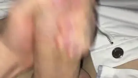 Teen Boy Gives Hardcore Handjob to Huge Cock