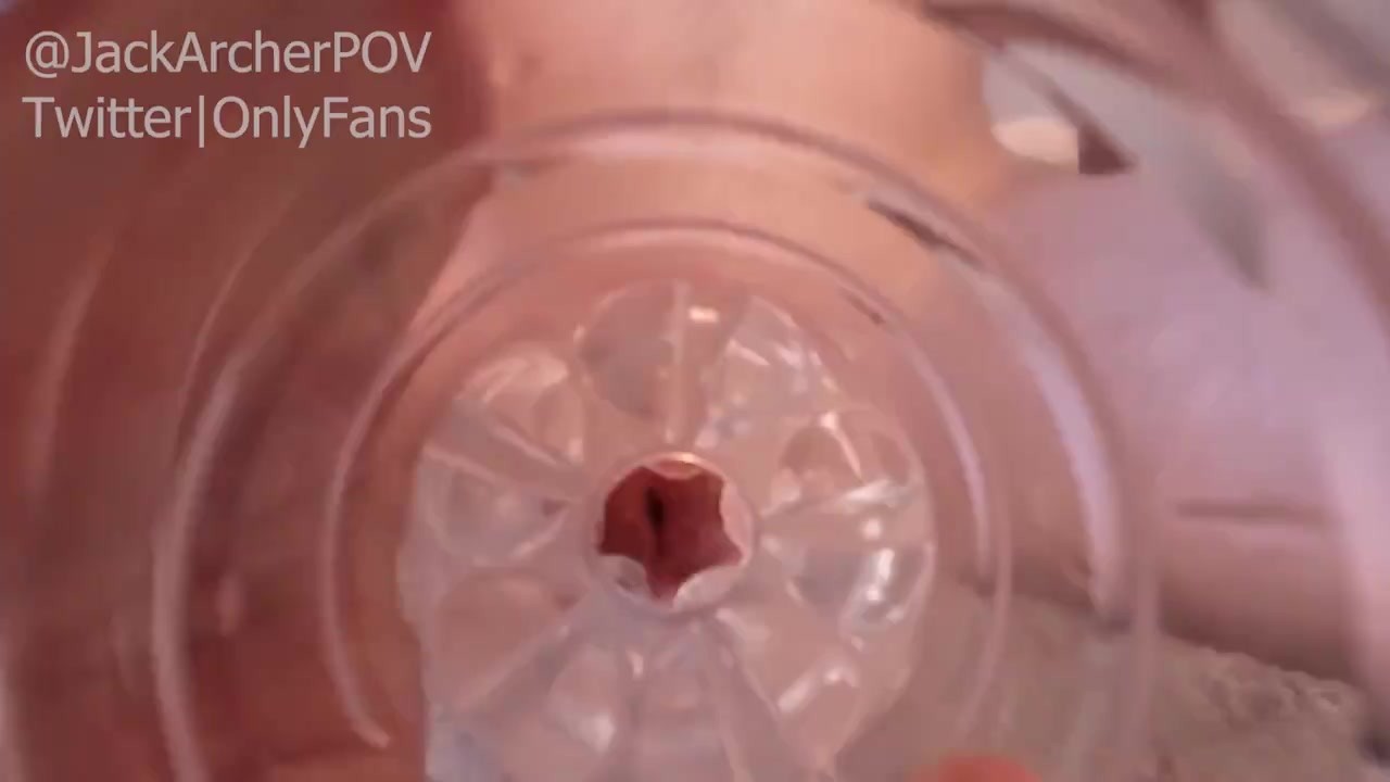 Guy Uses Fleshlight for Internal Cumshot