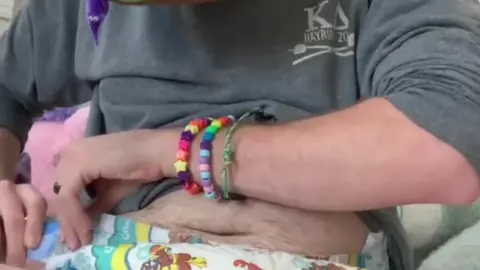 Furry Daddy Plays in Soggy Diaper