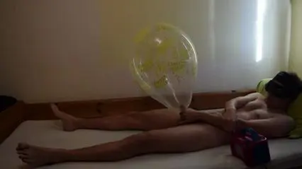 Cock Stretched with Balloon Until Explosion