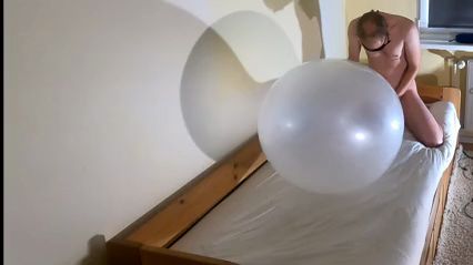 Guy Fucks Inflated Balloon Until He Cums