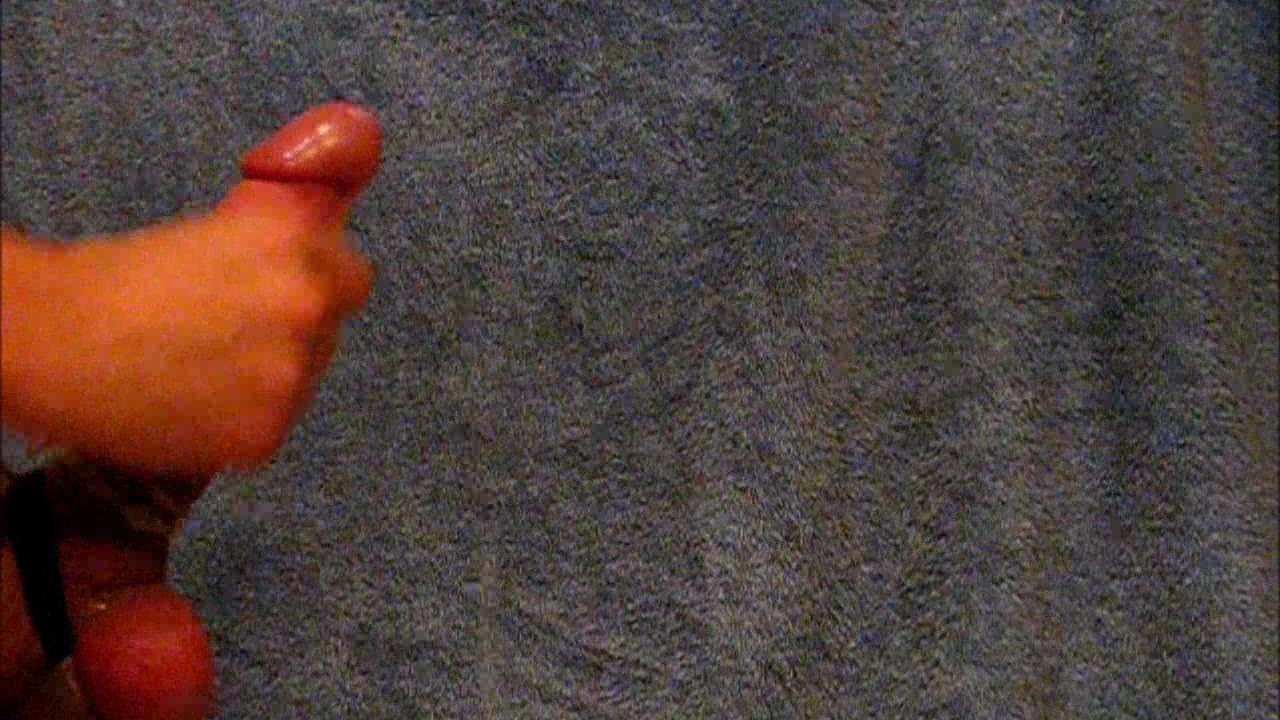 Guy Jerks Off with Towel in Bathroom