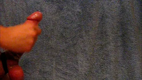 Guy Jerks Off with Towel in Bathroom
