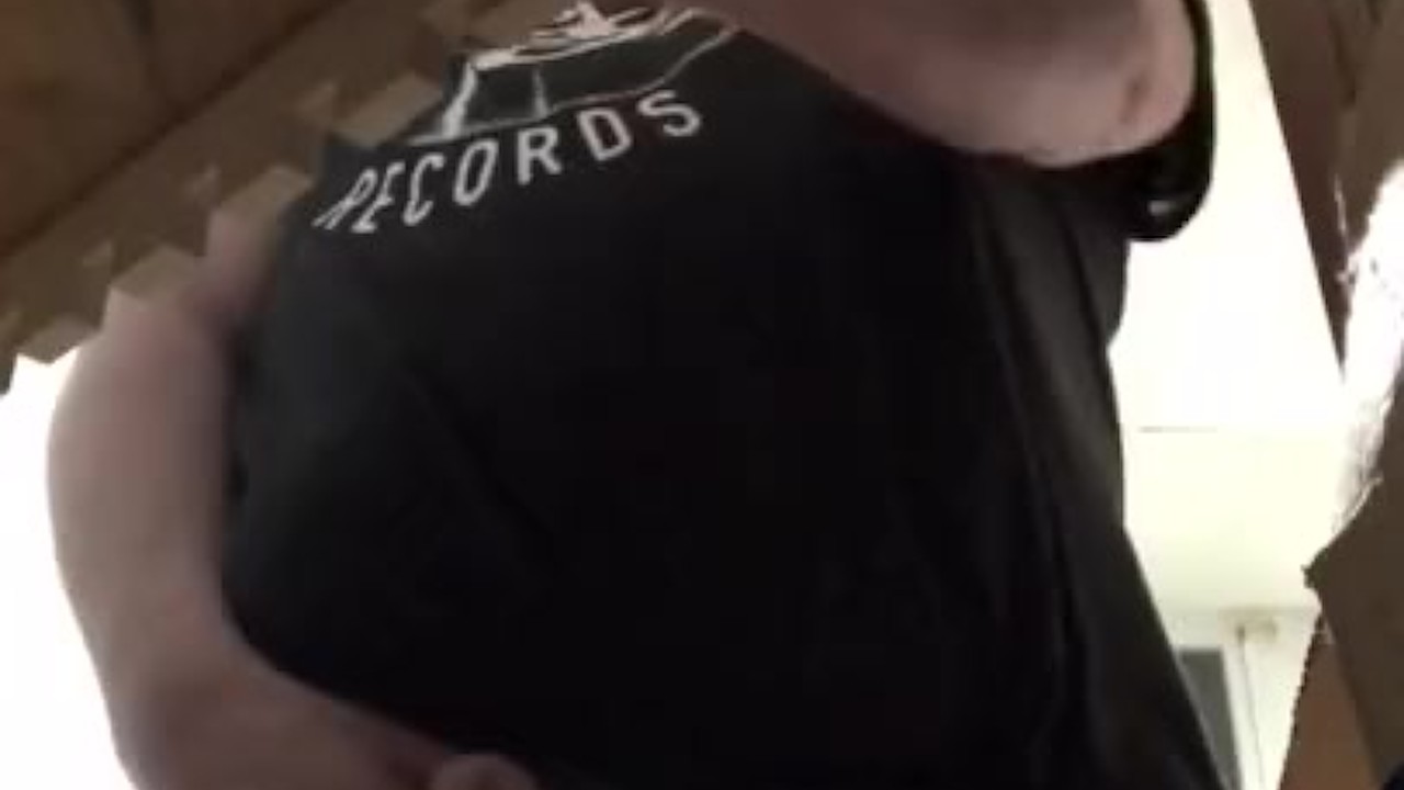 Horny Husband Jerks Off Before Wife Arrives