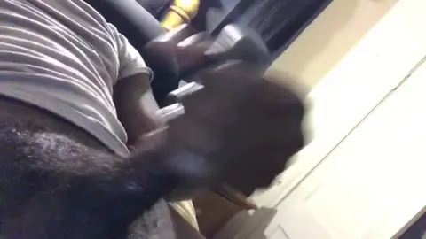 Teen Black Thug Masturbates Big Cock
