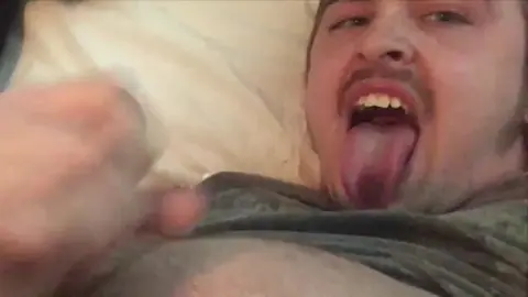 Guy Gives Self Facial with Cum and Jizz Bubbles