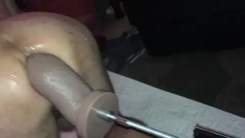 Creampied Guy Rides Fucking Machine