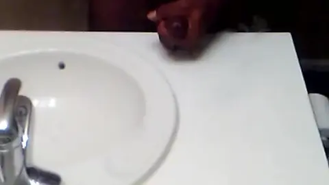 Guy Masturbates in Bathroom