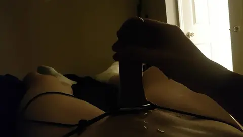 Shackled Cock Erupts in POV Cumshot