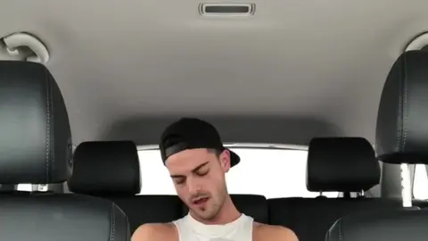 Guy Jerks Off in Car Backseat Publicly