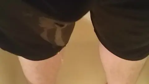 Guy Urinates in Favorite Shorts at Night