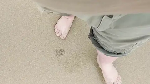 Gay Guys Worship Feet on Beach
