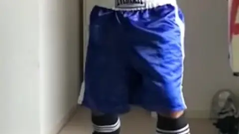 Hunky Boxer Trains in Slow Motion