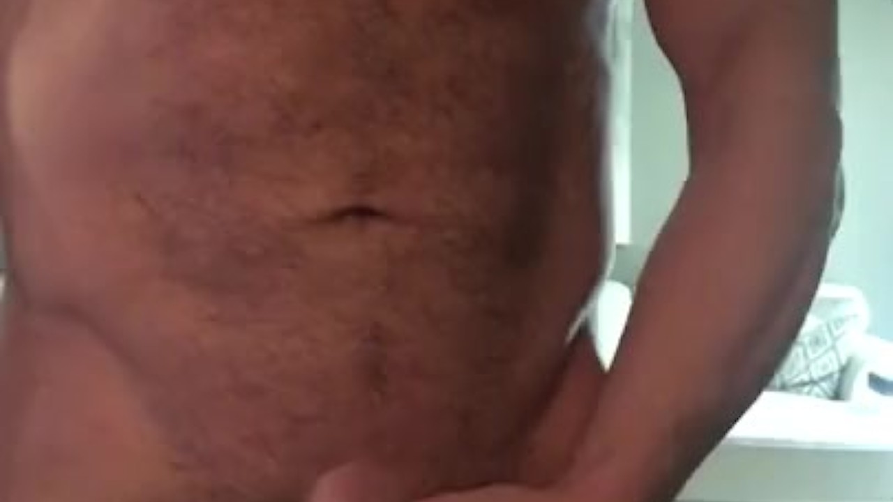 Silver Daddy Shows Off His Cock