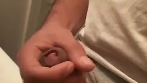 Guy Gets Hard in Grey Briefs