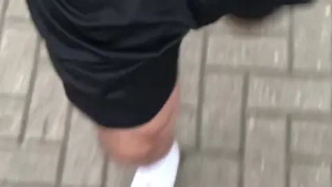 Guy Wears Ball Stretcher Under Shorts