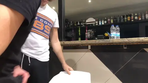 Barroom Blowjob with Hung Stud
