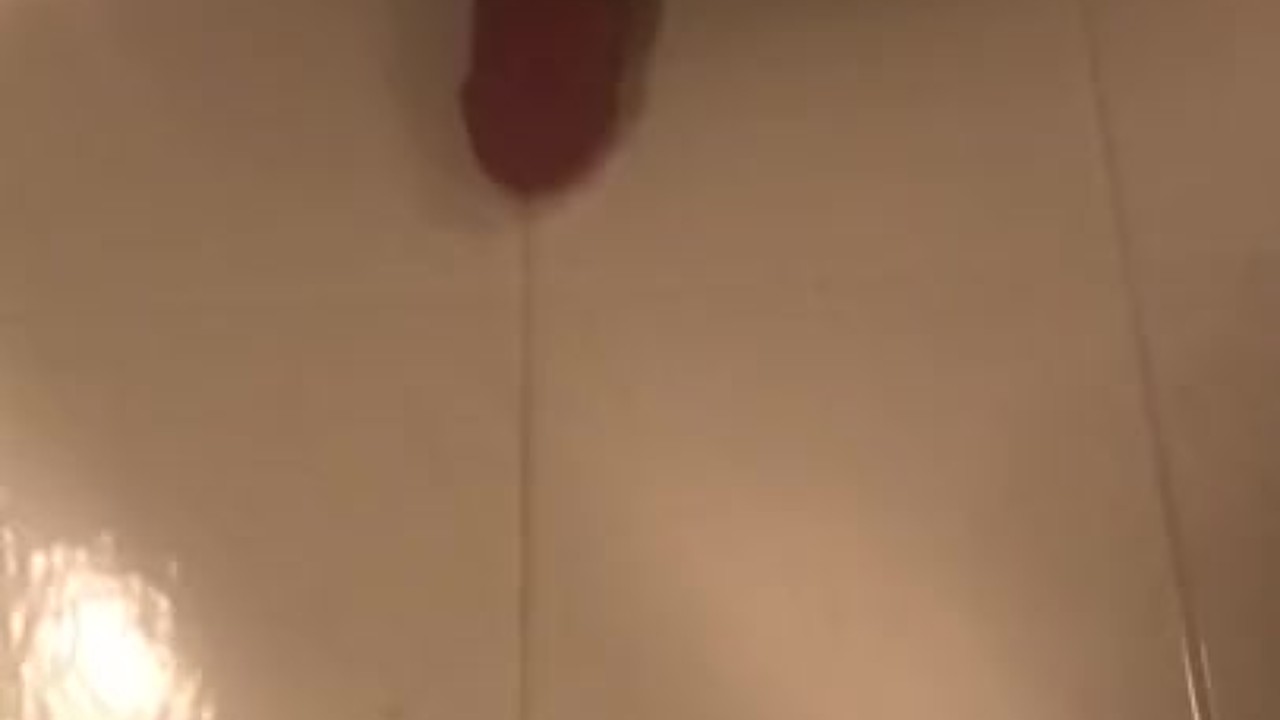 Big Cock Solo Stroking in Bathroom