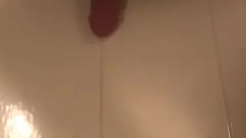 Big Cock Solo Stroking in Bathroom