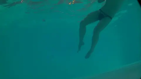Jock Wears Jockstrap Swimming Underwater