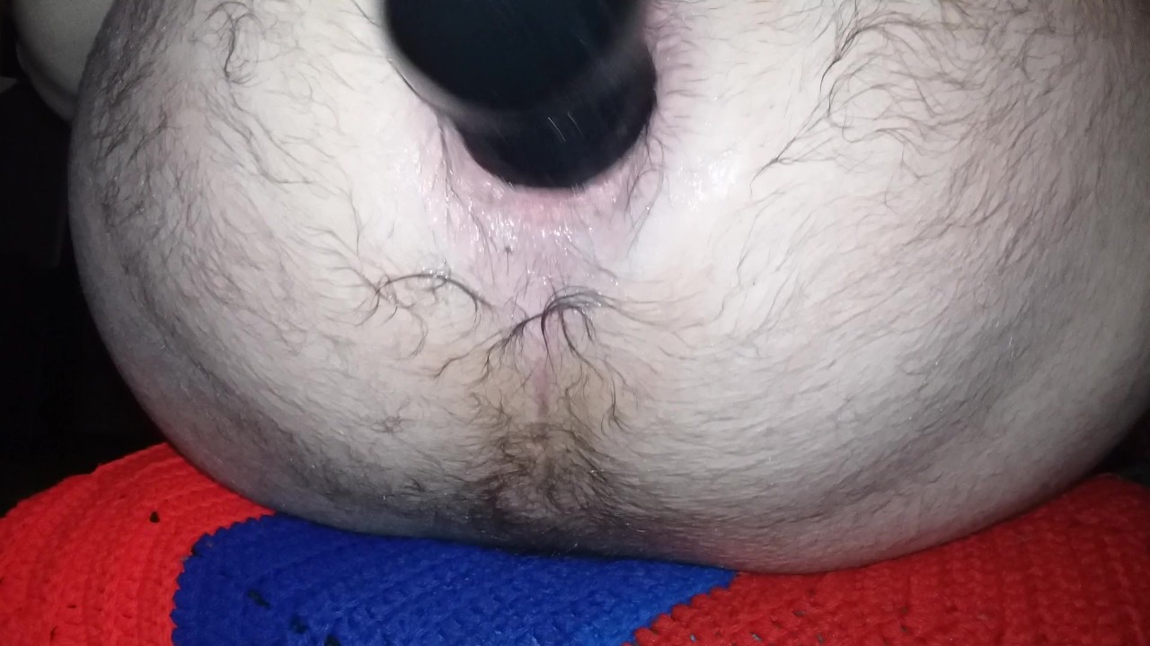 Hairy Boy Plays with Buttplug