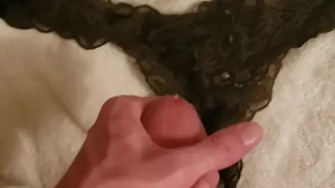 Gay Guy Cums on Sister's Thong with 8.5 Inch Dick