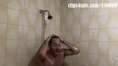 Guy Licks Feet in Shower