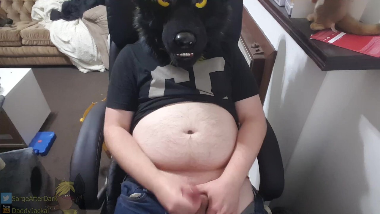 Daddy Jackal Masturbates at Computer