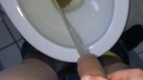 Scottish Guy Pisses with Big Cock Exposed