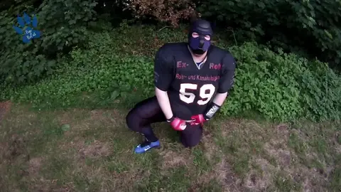 Jock in Football Gear Gets Fucked