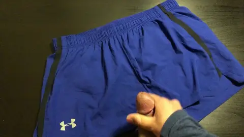 Guy Cums on Roommate's Under Armour Shorts